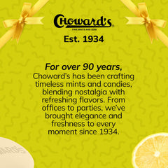 Choward's Lemonmint mint close-up highlighting lemon-mint flavor and premium ingredients.