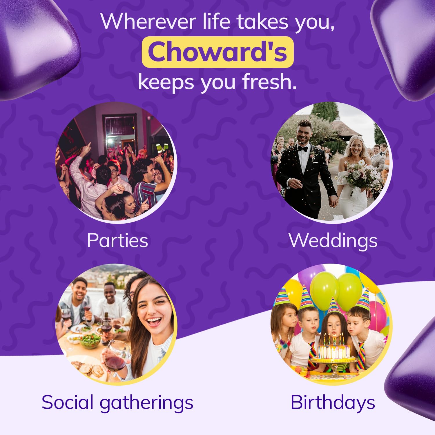 Choward's Scented Gum party favor assembly, perfect for gifting moments.
