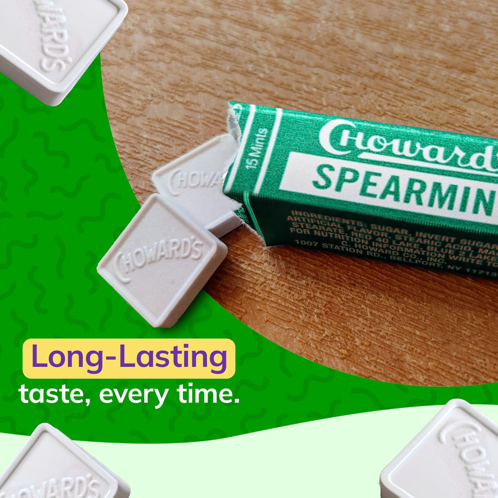 Choward's Spearmint Candy closeup texture reveals crisp mint notes.