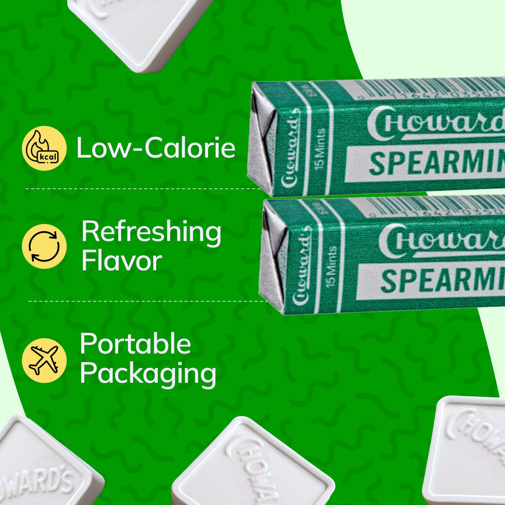 Choward's Spearmint Candy travel-friendly pack keeps minty freshness handy.