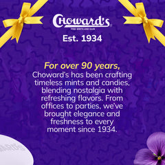Choward's Violet Mints individually wrapped, convenient for lunch boxes.