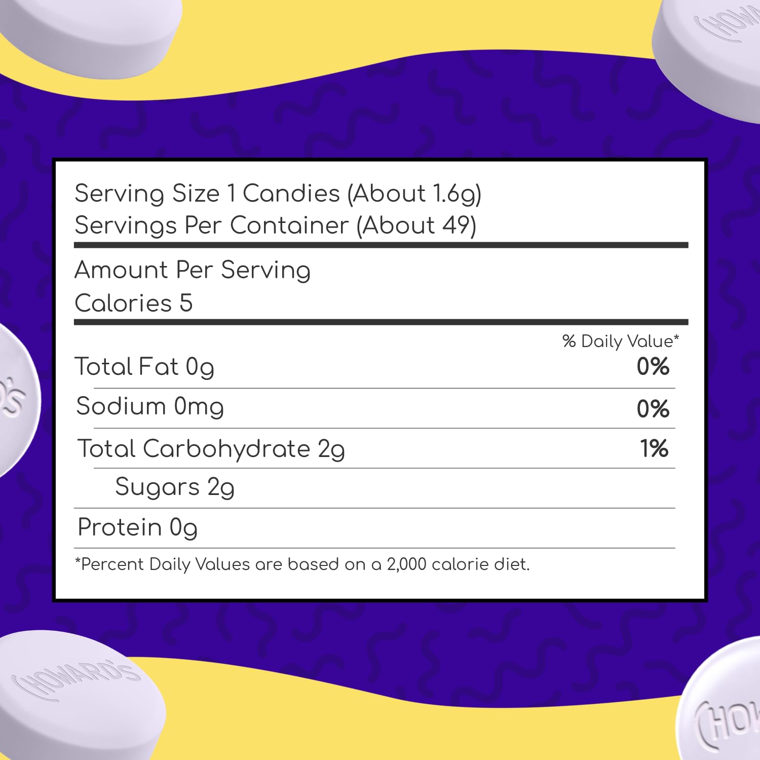 Choward's Violet Mints 64 individually wrapped mints, perfect for sharing.
