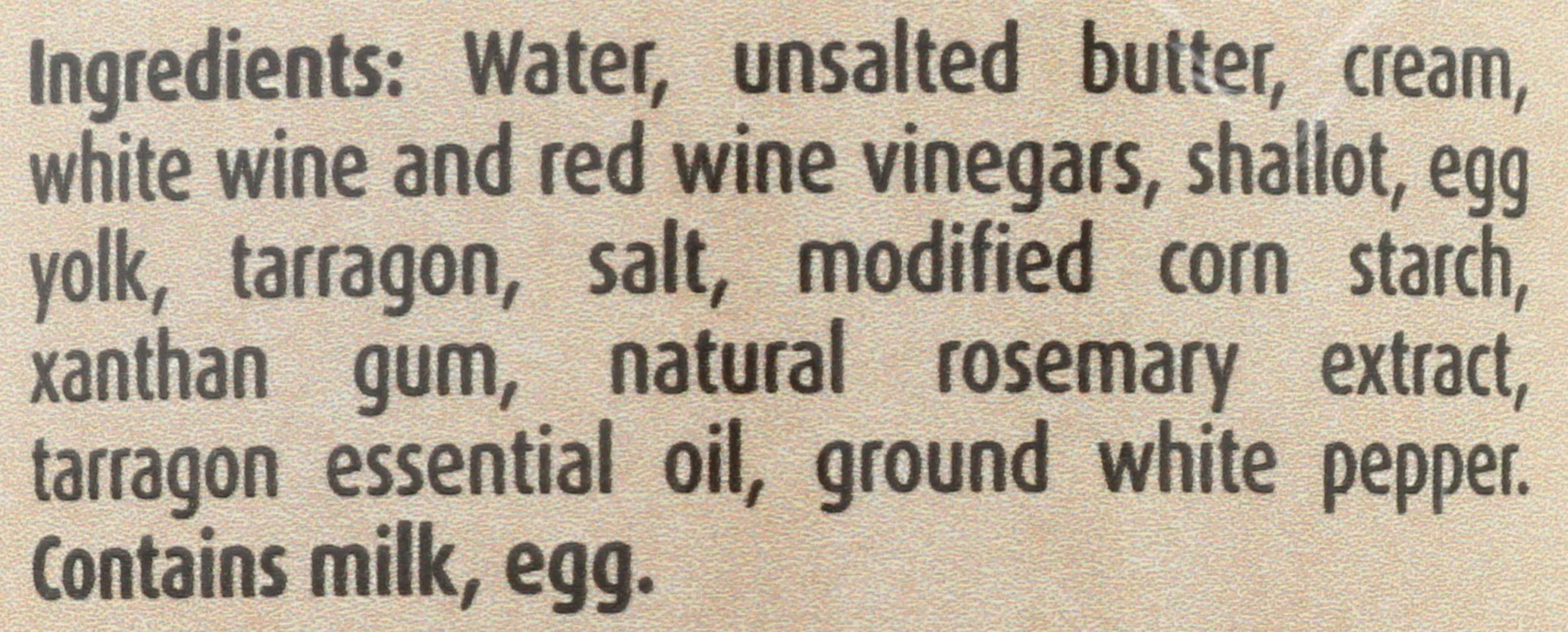 Christian Potier Bearnaise sauce pour, smooth texture enhances grilled asparagus and seafood.