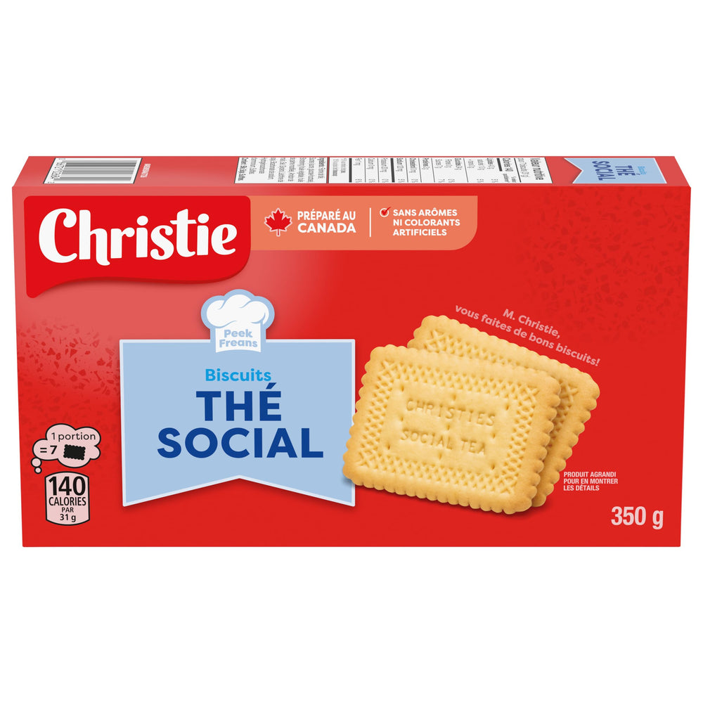 Christie's Peek Freans Social Tea Cookies pack shot ready for sharing at tea time