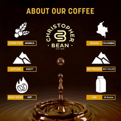 Christopher Bean Coffee 100% Arabica beans for a smooth cup