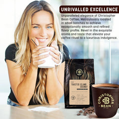 Christopher Bean toasted island coconut aroma enhances tropical notes