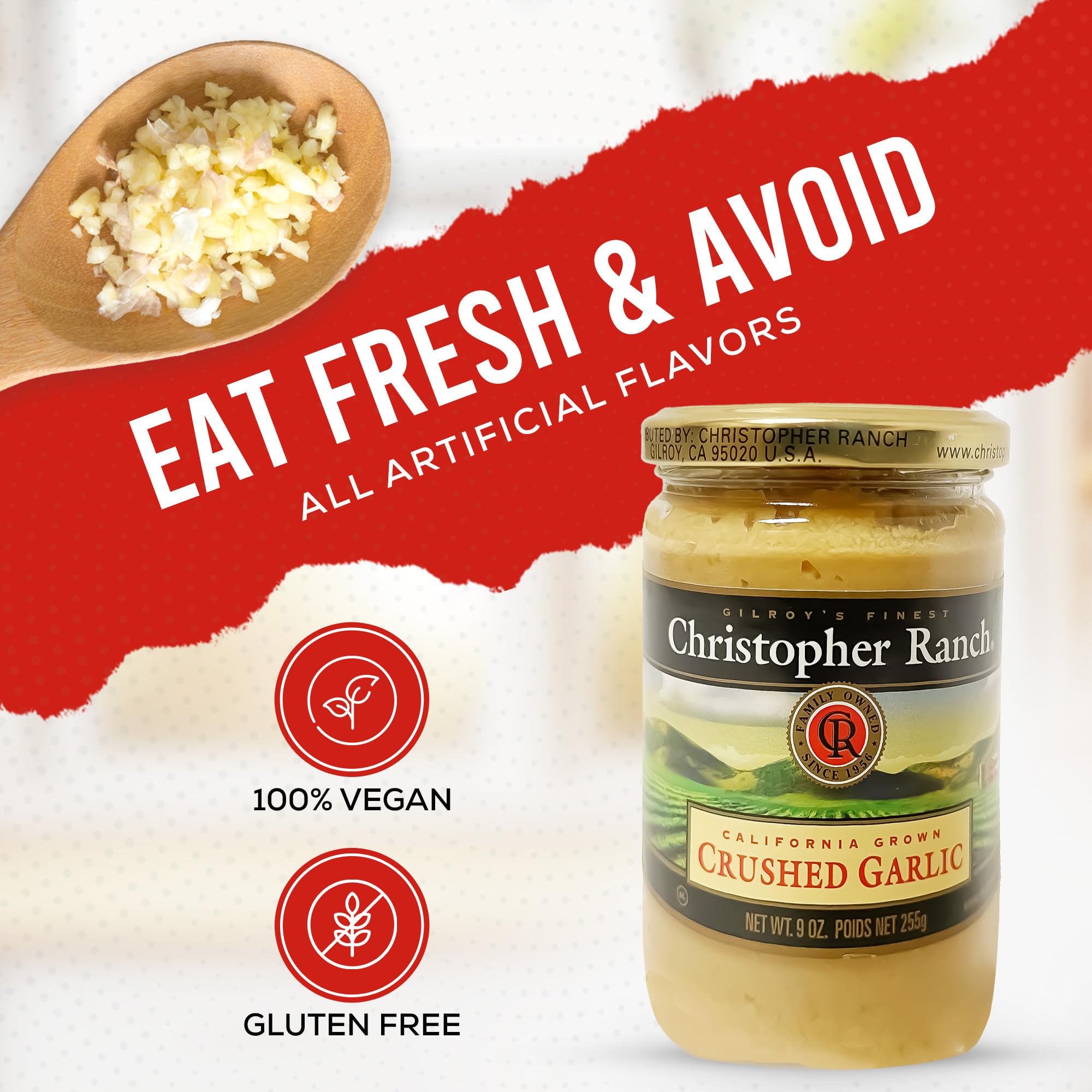Crushed garlic in olive oil from Christopher Ranch adds depth to dressings.