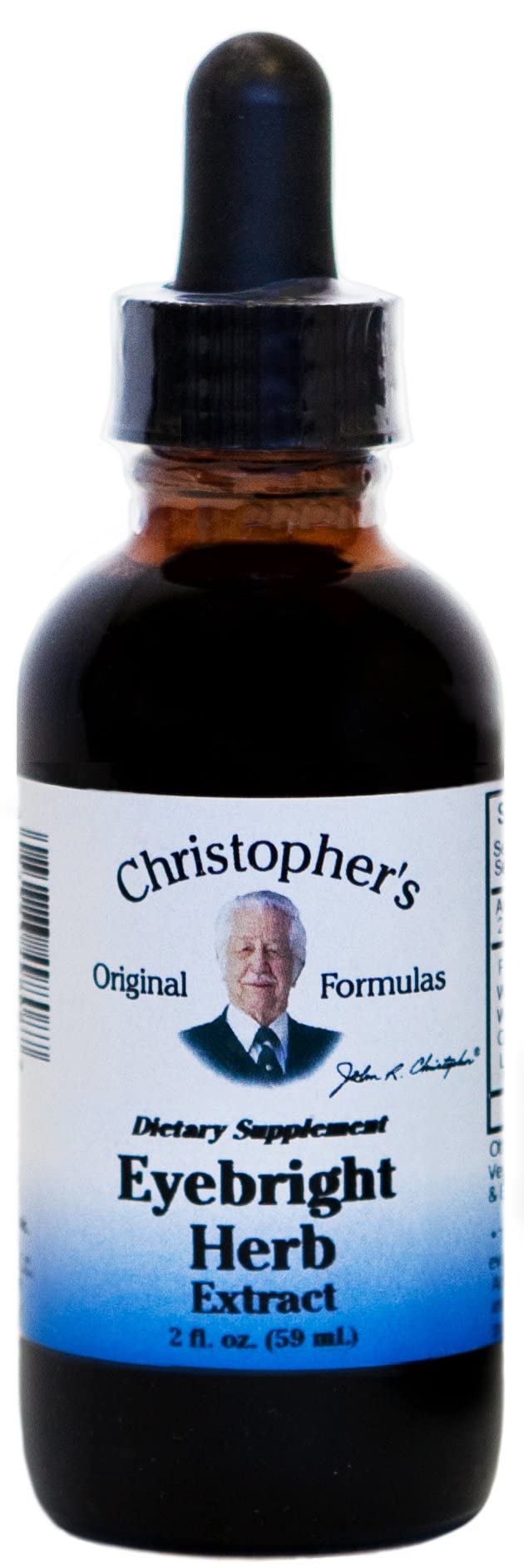Christopher's Eyebright bottle front view for simple daily herbal use.