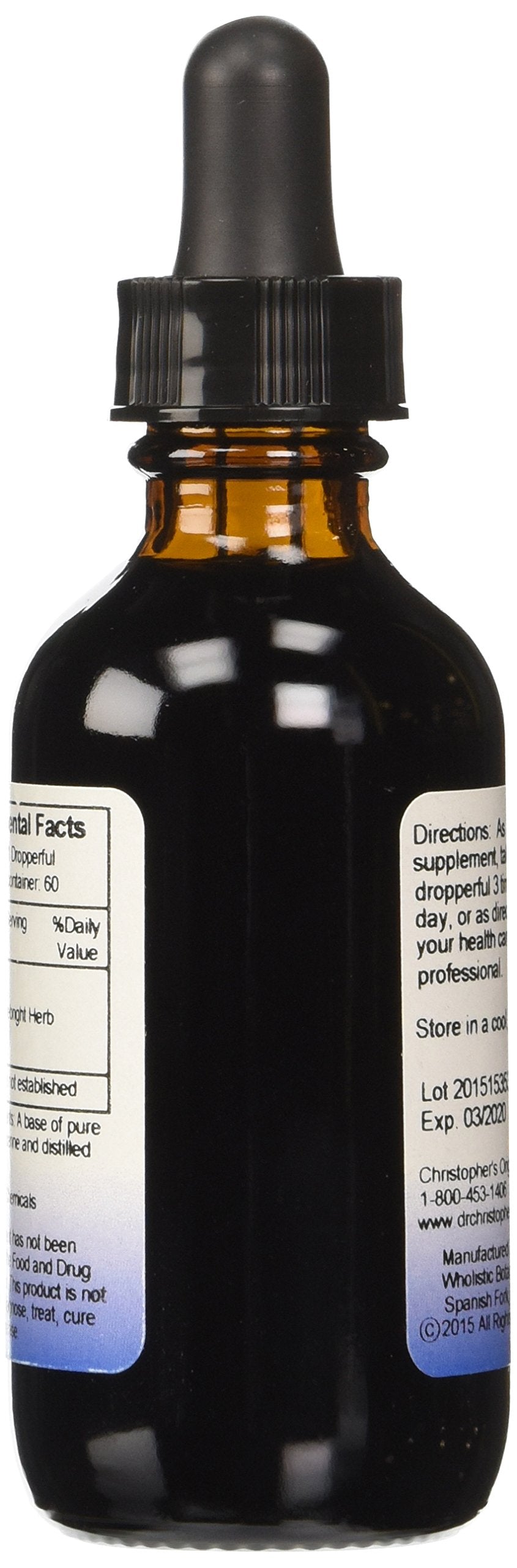 Clear Eyebright extract bottle ready for topical or dilution applications.