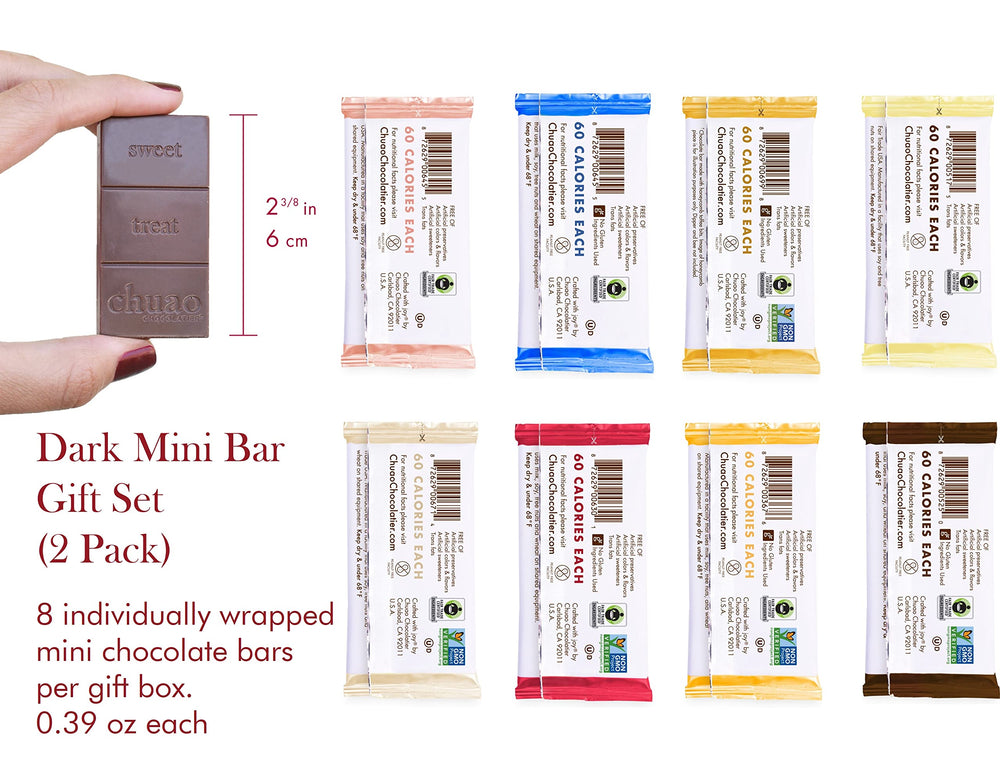 Chuao Chocolatier wrappers closeup highlighting premium chocolate packaging.