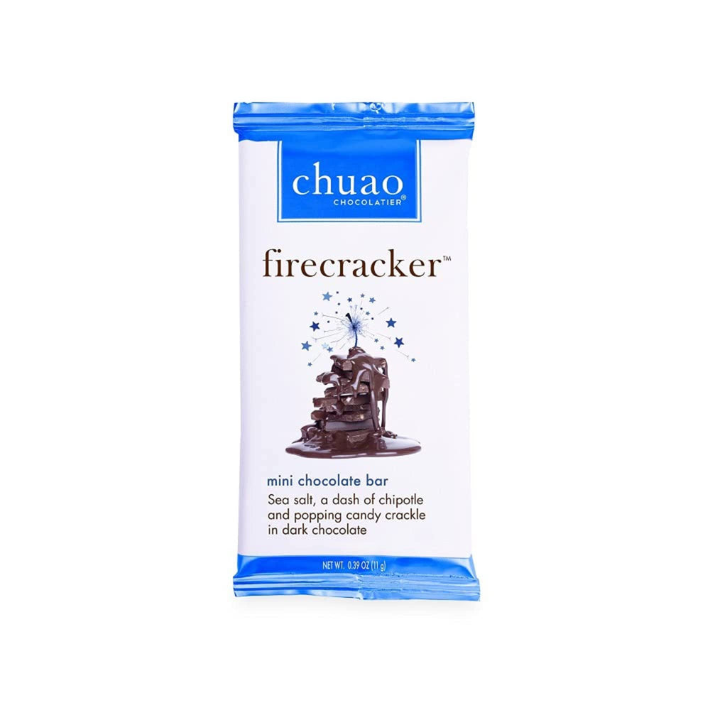 Chuao Chocolatier Firecracker close-up of sea salt and chipotle flavors for bold snacking