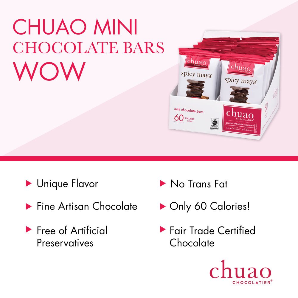 Chuao Spicy Maya bar label noting no artificial preservatives.