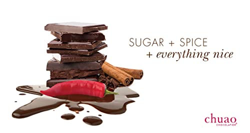 Chuao Spicy Maya bar label highlighting no artificial preservatives.