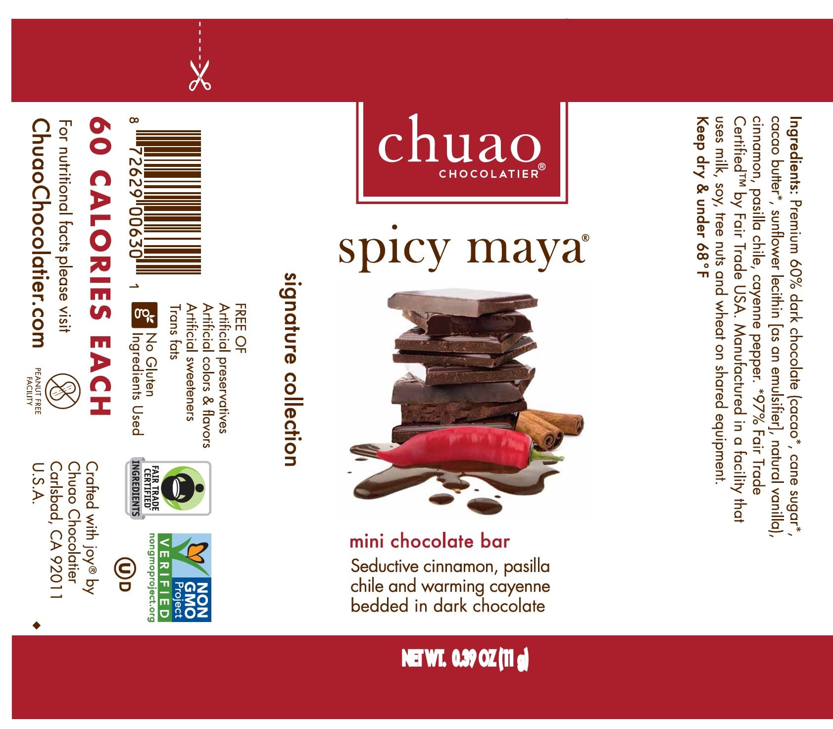 Chuao Spicy Maya tasting party setup with multiple bars.