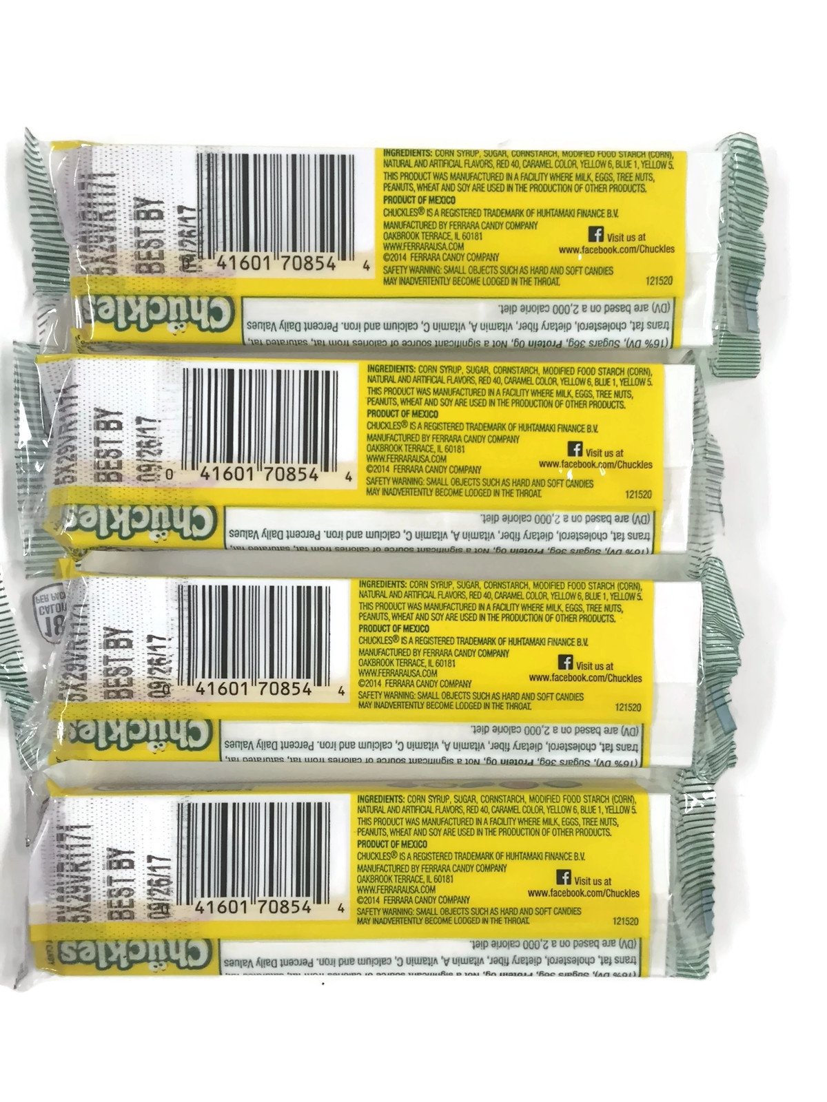 Chuckles jelly candy set of 4 ideal for sharing at parties or lunchboxes
