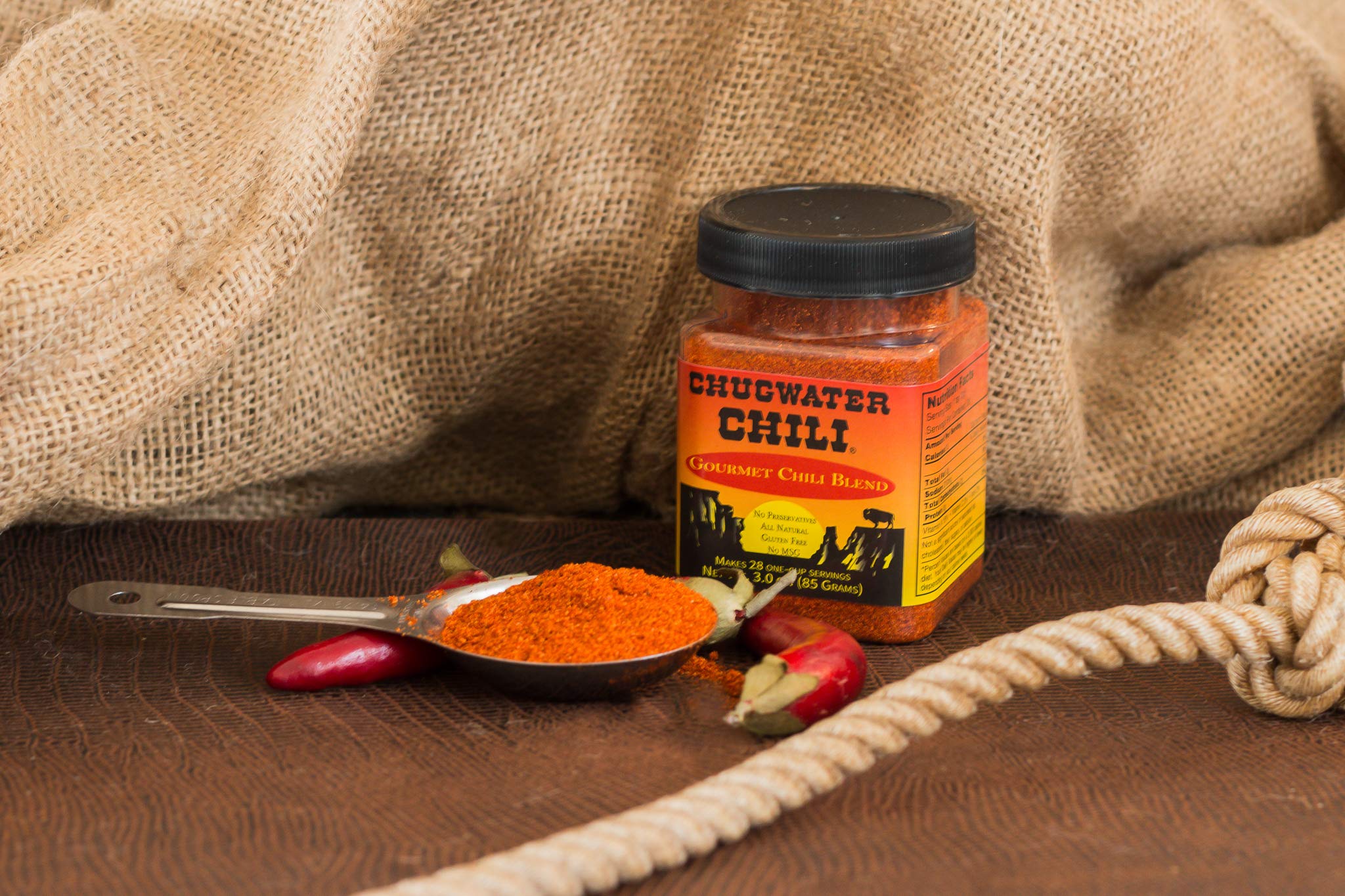 Chugwater Chili spice dust on spoon ready to season