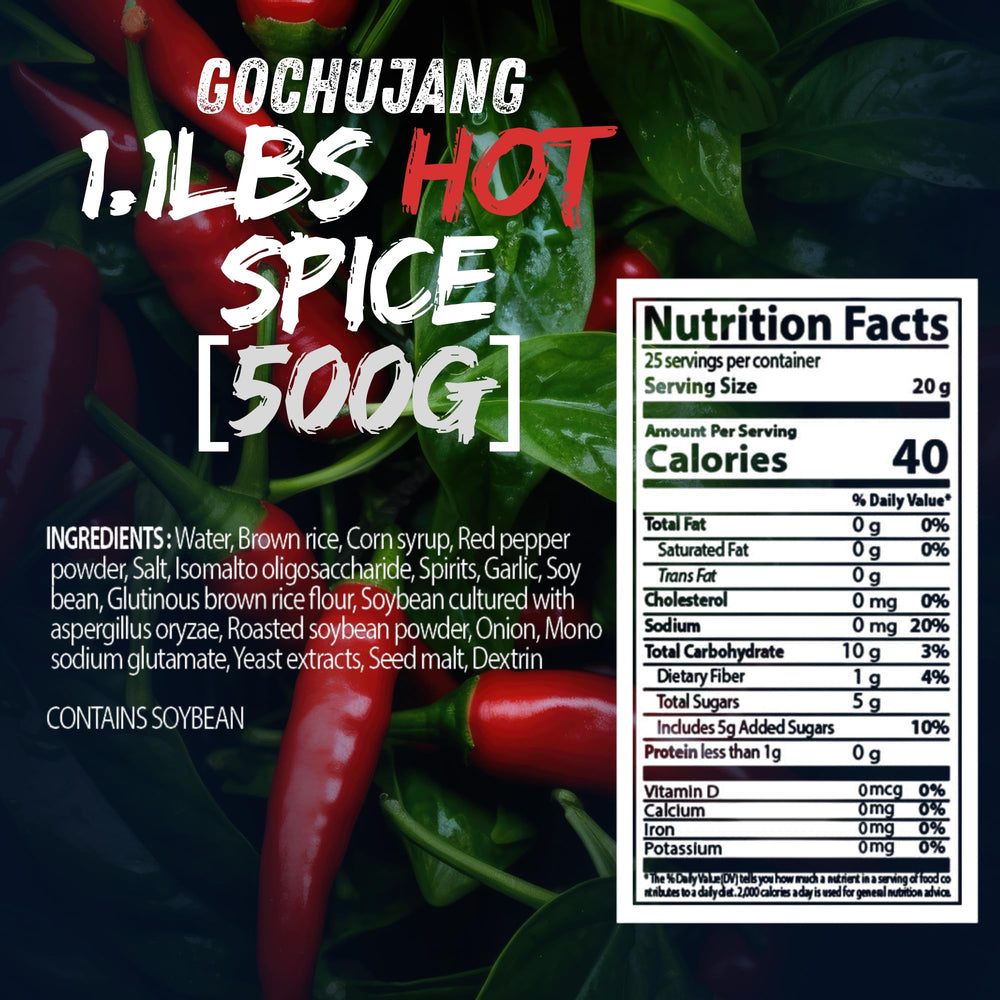 Chung Jung One Gochujang bottle back label with gluten-free safety certifications