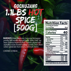 Chung Jung One Gochujang bottle back label with gluten-free safety certifications