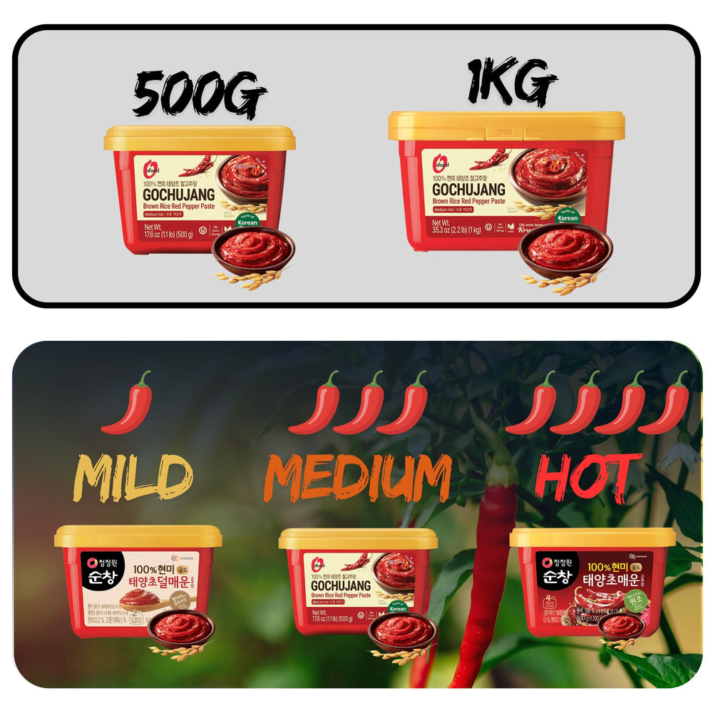 Chung Jung One gochujang packaging designed for easy storage.