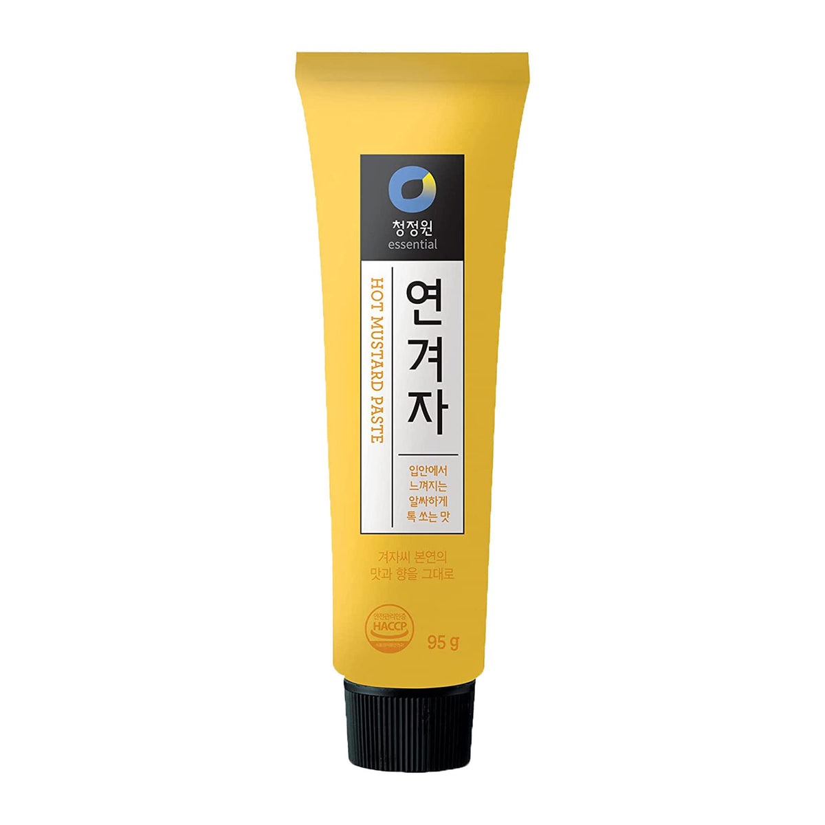 Chung Jung One hot spicy yellow mustard paste tube pour for a bright kitchen kick