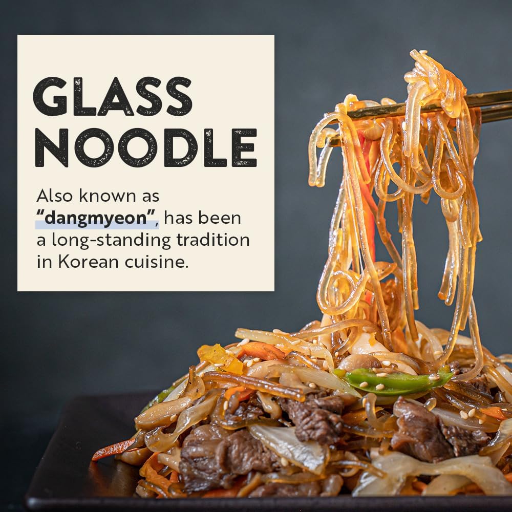 Chung Jung One organic vermicelli on kitchen counter for soups and stews