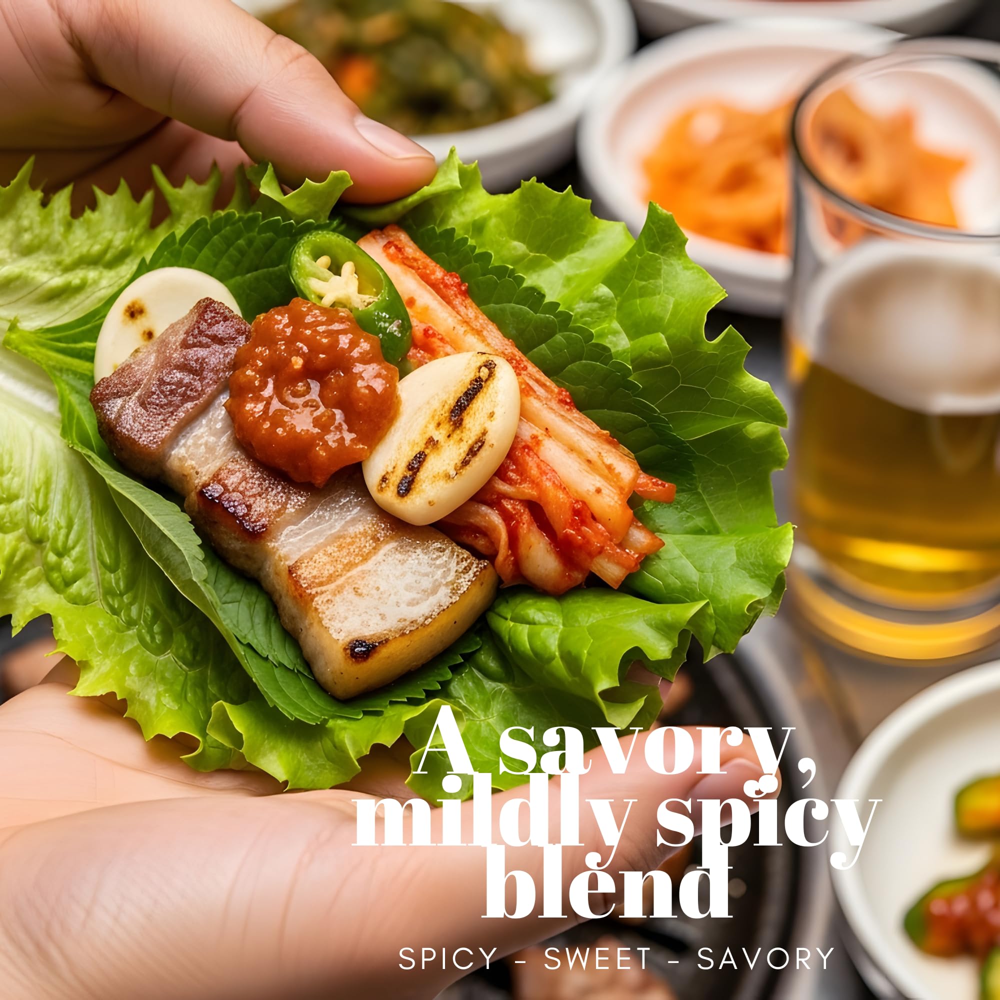 Chung Jung One Ssamjang beside fresh vegetables for dipping and flavor