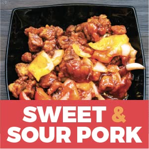 Chung's Sweet & Sour Sauce glaze on spring rolls for dipping.
