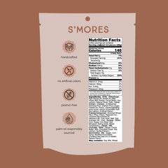 Chunk Nibbles S'mores flavor close-up with campfire nostalgia in every bite