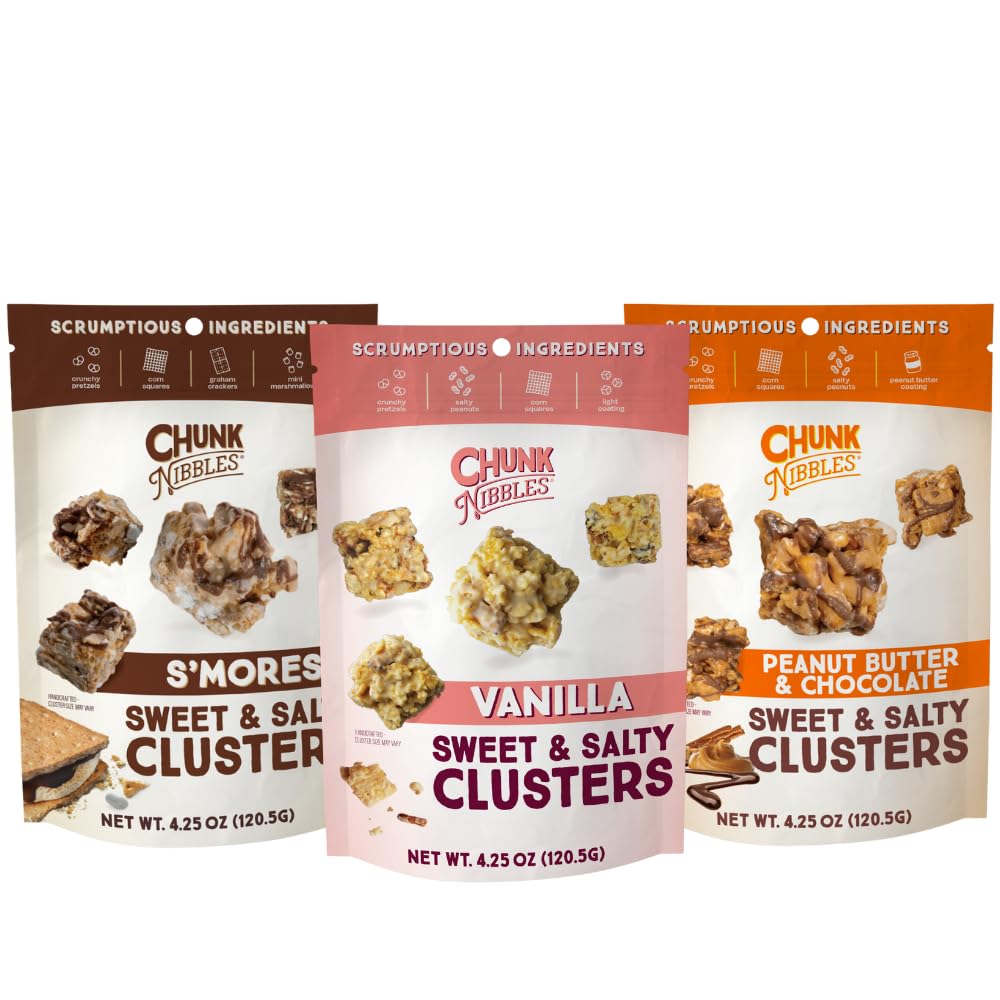 Chunk Nibbles Vanilla Original clusters close-up for a creamy crunch