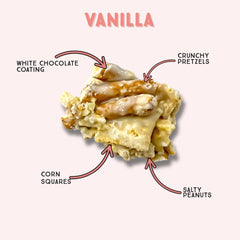 Chunk Nibbles Variety Pack Trio display showing three flavors