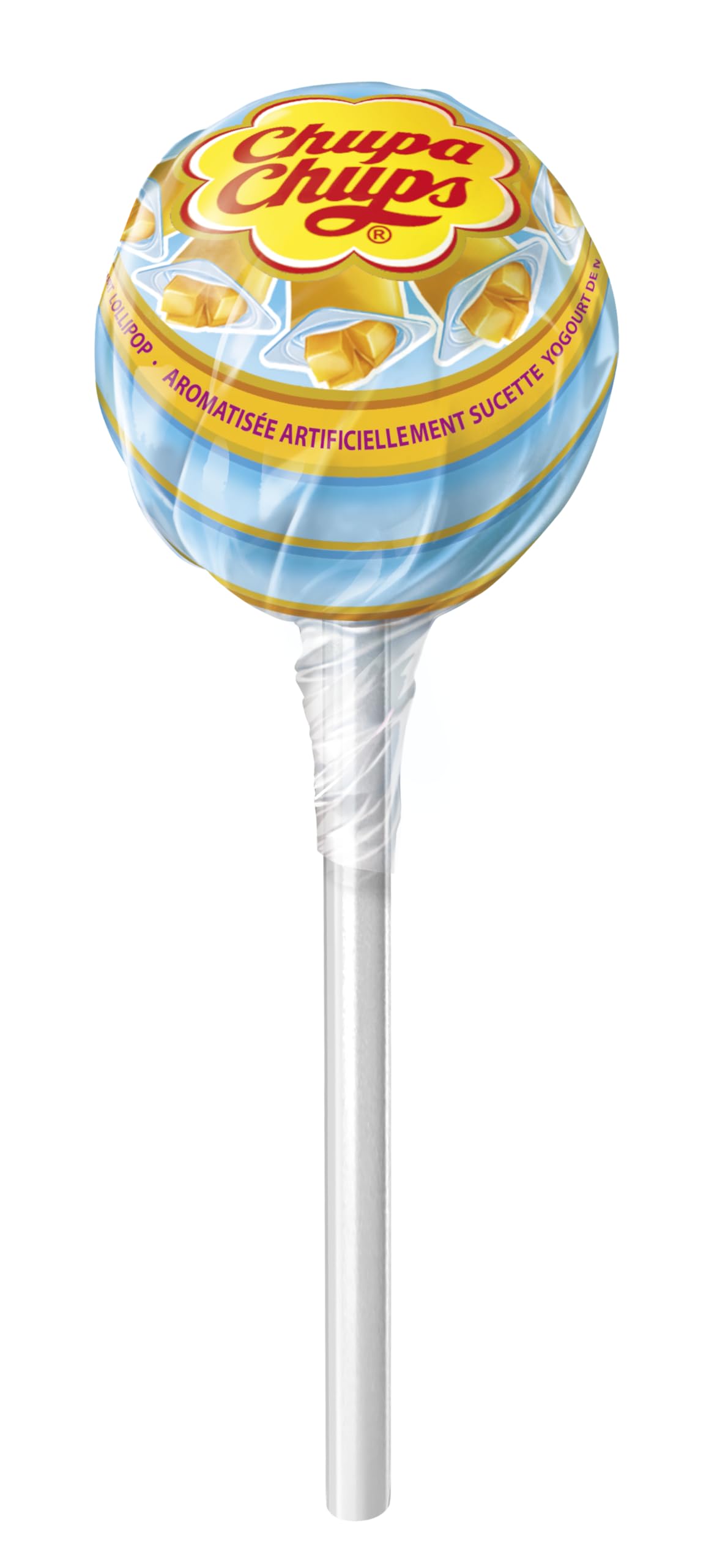 Chupa Chups apple flavor lollipop offering crisp fruit notes