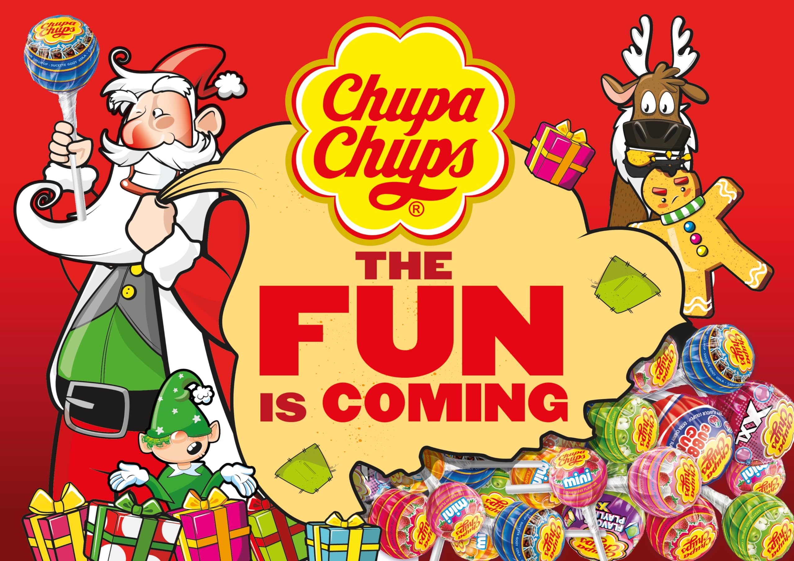 Bulk box of 1000 Chupa Chups suckers ideal for events and gifts