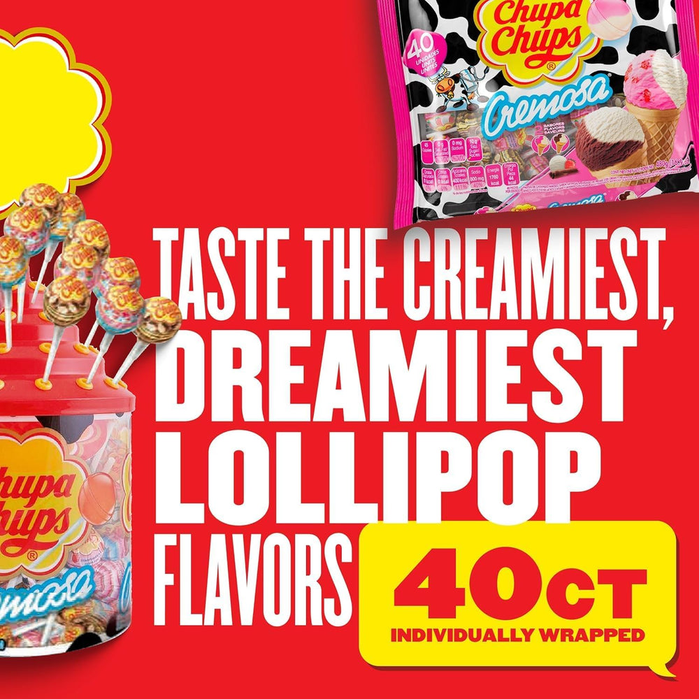 Chupa Chups Cremosa lollipops ideal for sharing at parties and events.