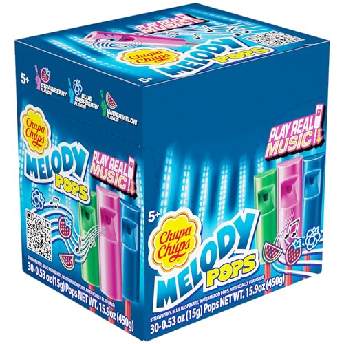 Chupa Chups Melody Pop blue raspberry note-play with assorted flavors
