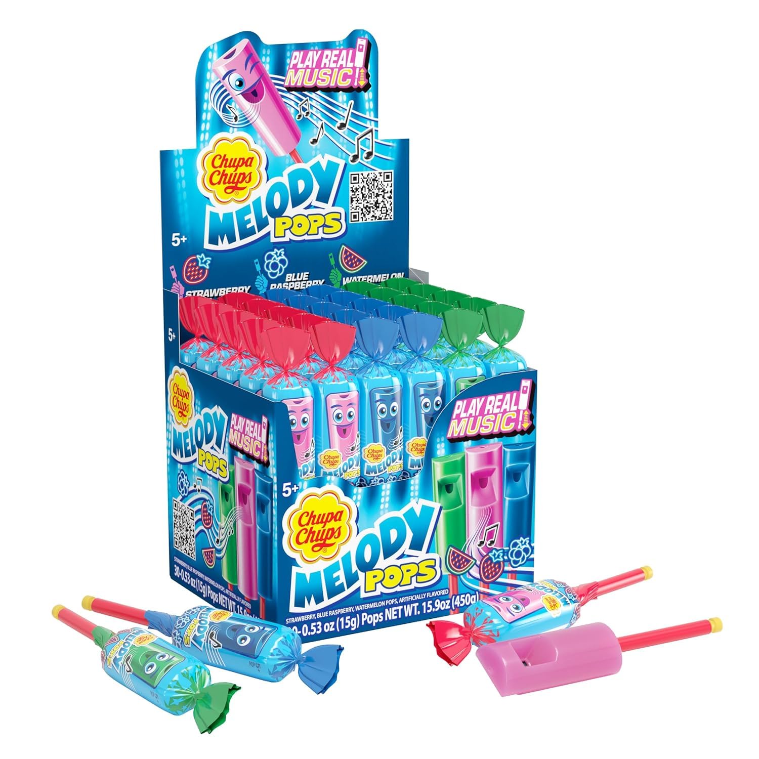 Chupa Chups Melody Pop strawberry note-play for playful tasting
