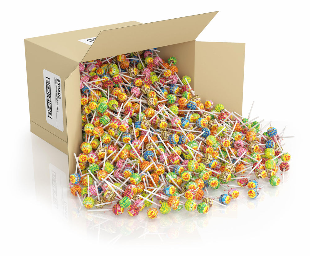 Chupa Chups strawberries and cream flavor lollipop with fruity sweetness