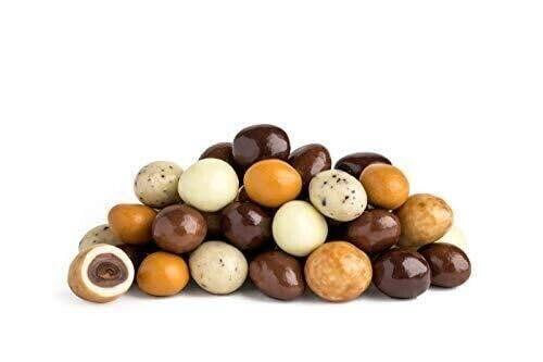 Cinagro espresso beans closeup, chocolate coating delivers a premium, on-the-go treat.