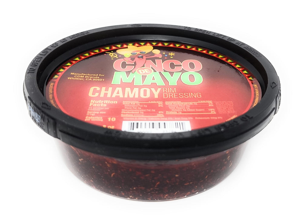 Cinco de Mayo Chamoy Rim Dressing being poured adds rim flavor.