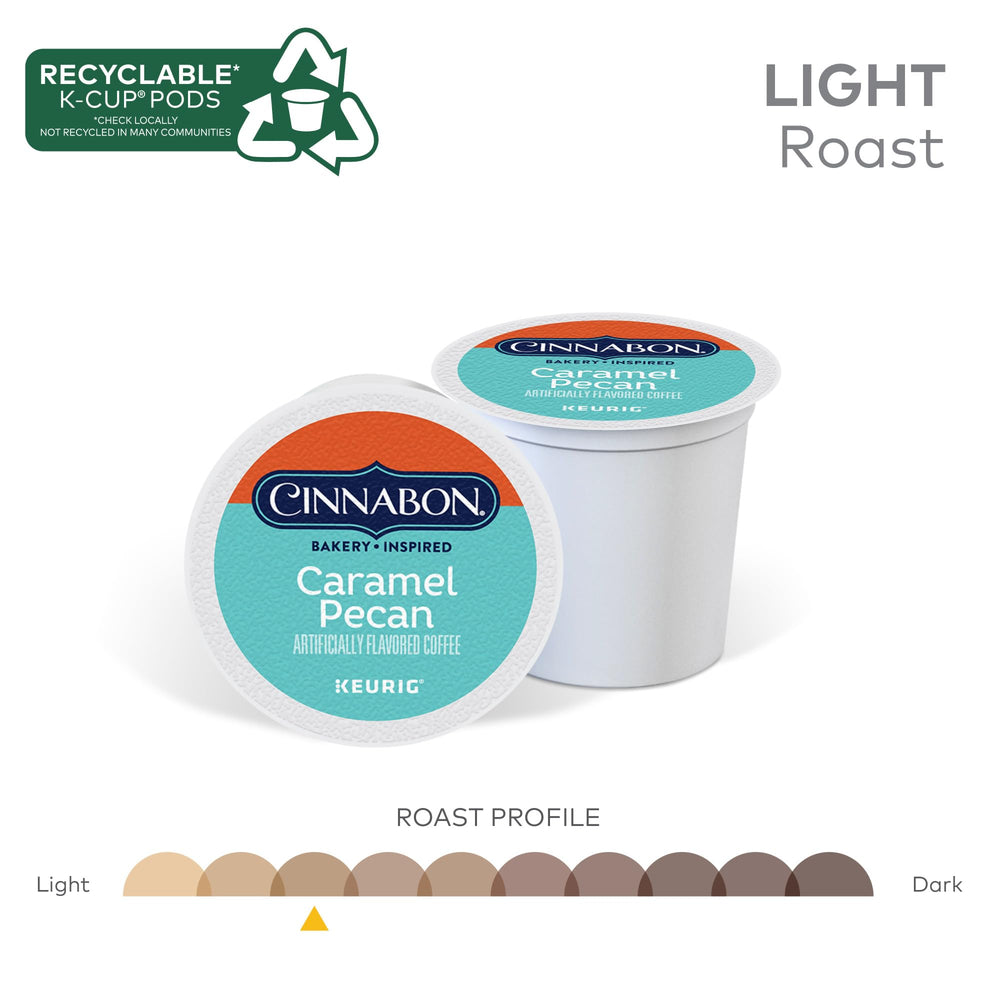 CINNABON caramel-pecan-coffee-aroma highlighting warm, inviting scent.
