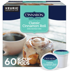CINNABON Classic Cinnamon Roll Coffee K-Cup pod for quick single-serve mornings.