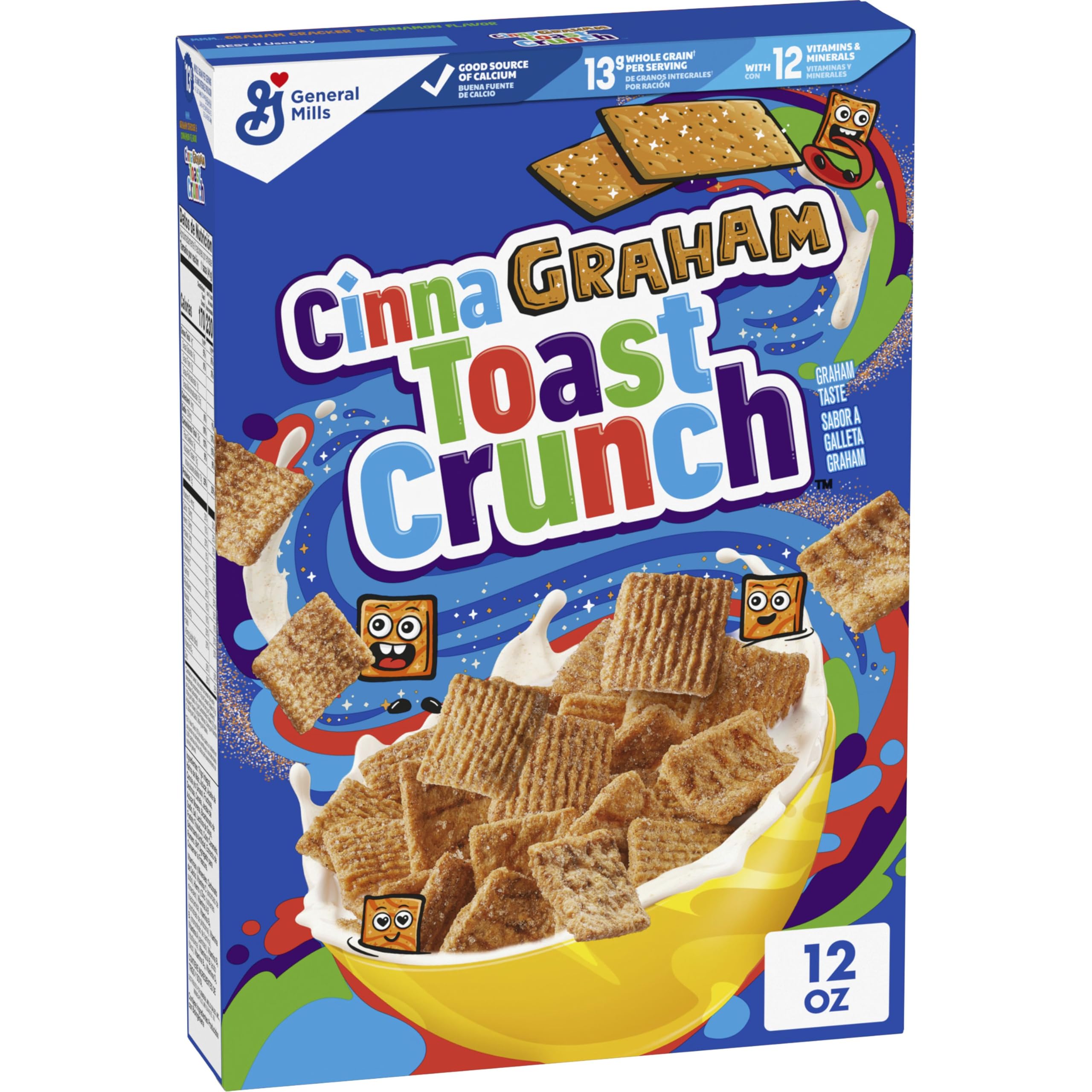 Cinnagraham Toast Crunch bowl with milk highlights a crunchy, delicious breakfast ritual.