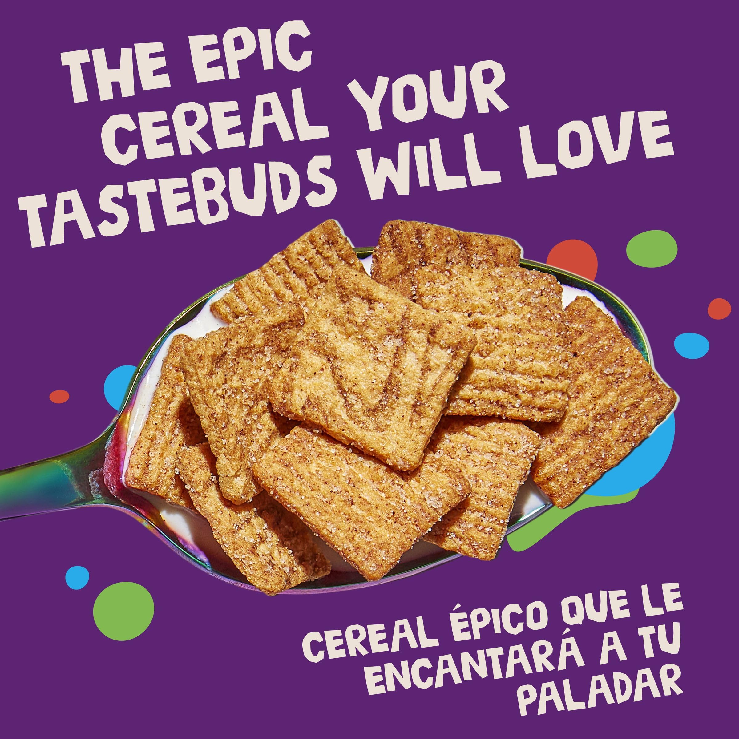 Child enjoys Cinnagraham Toast Crunch as an easy morning breakfast and snack.