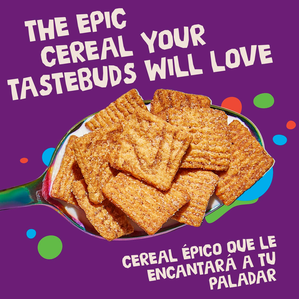Child enjoys Cinnagraham Toast Crunch as an easy morning breakfast and snack.