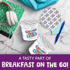 Cinnamon Toast Crunch bite-sized cups ready for snack moments.