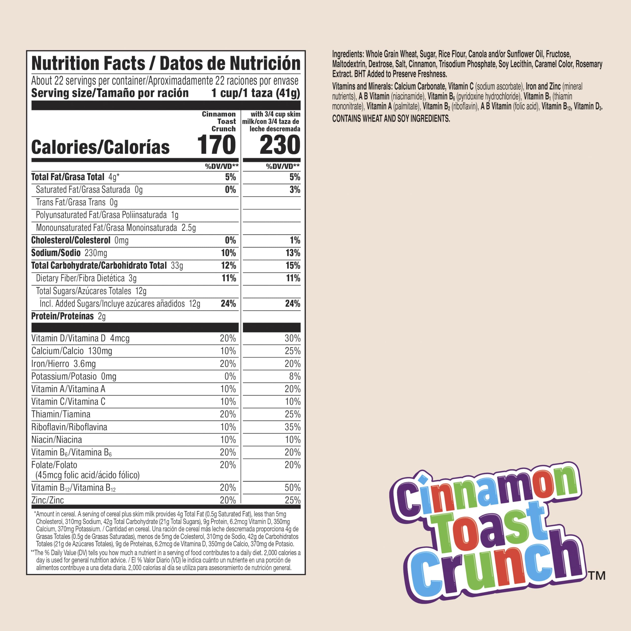 Cereal bowl with Cinnamon Toast Crunch and milk ready for crunch time