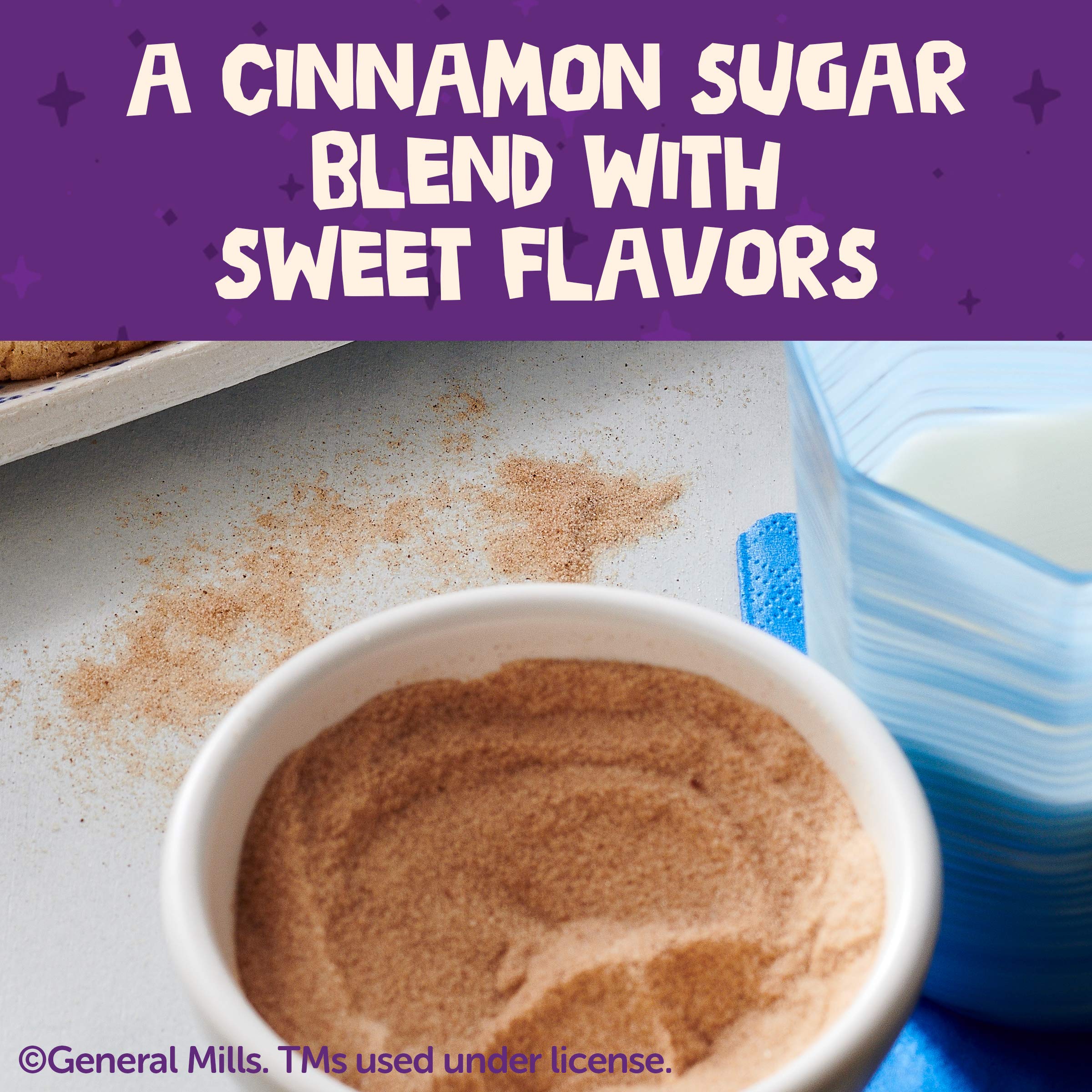 Cinnamon Toast Crunch Cinnadust on ice cream adds cinnamon caramel notes