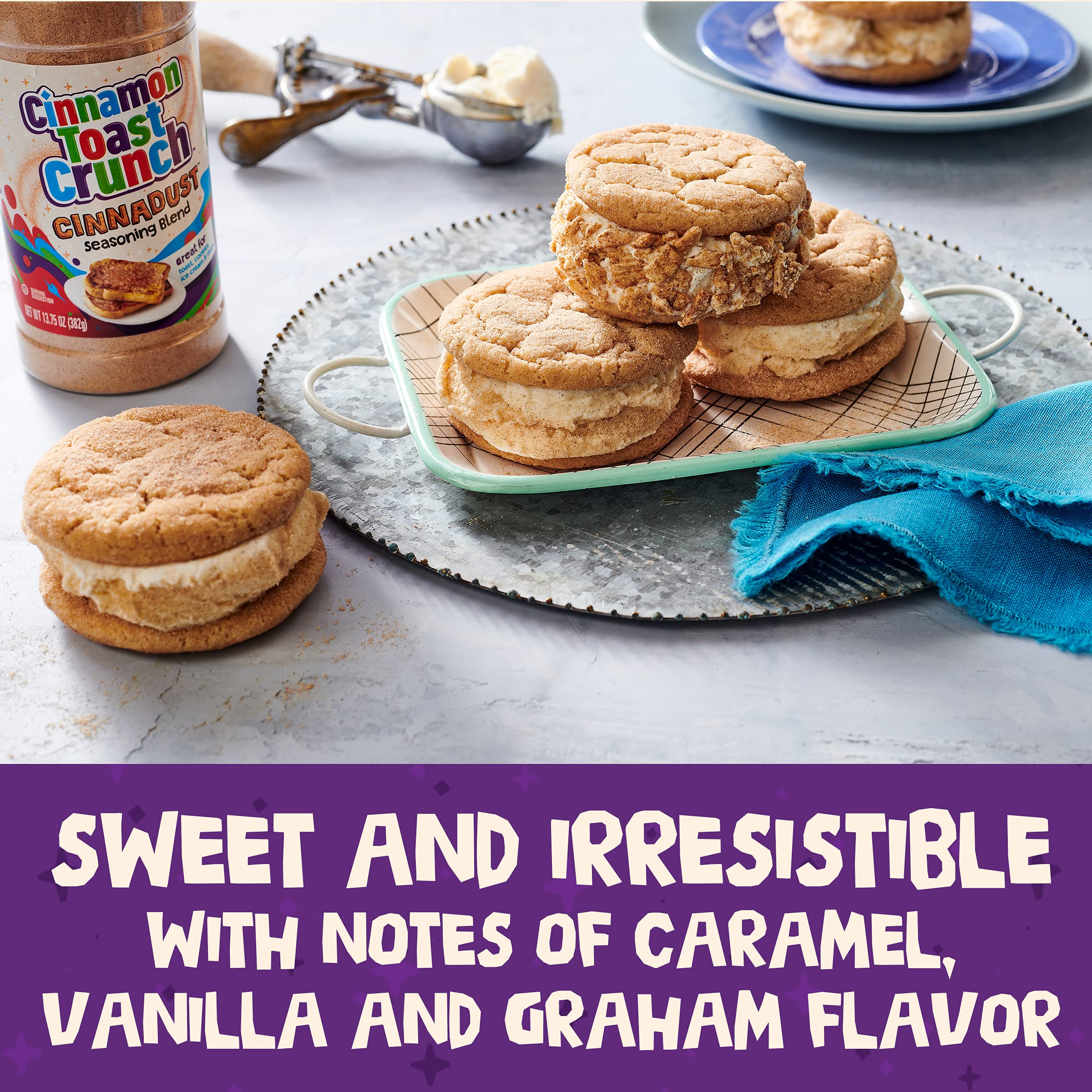 Cinnamon Toast Crunch Cinnadust sprinkled on toast for quick flavor boost