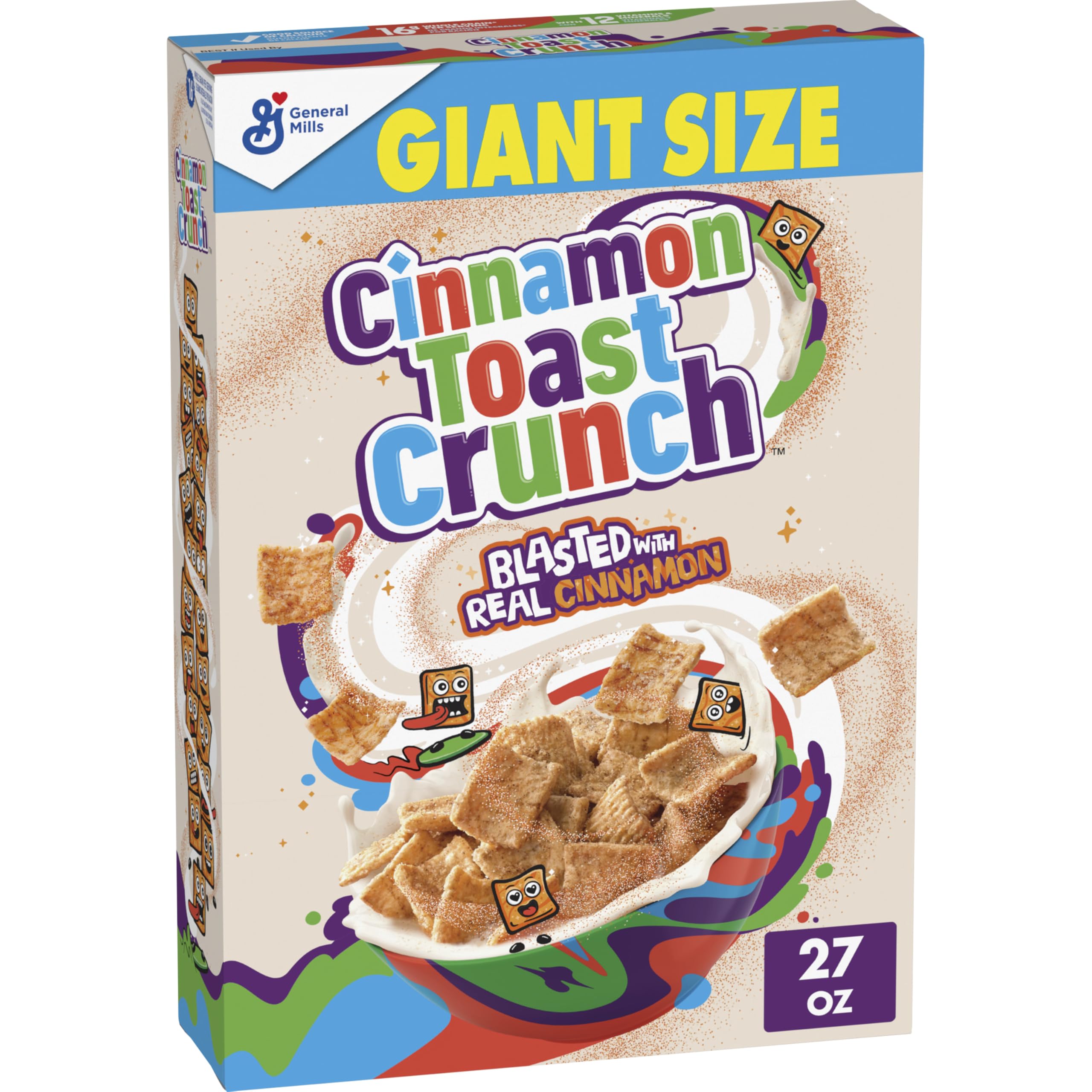 Cinnamon Toast Crunch crispy squares ready for a crunchy breakfast experience