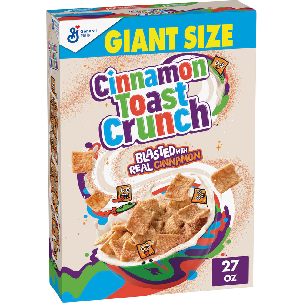 Cinnamon Toast Crunch crispy squares ready for a crunchy breakfast experience