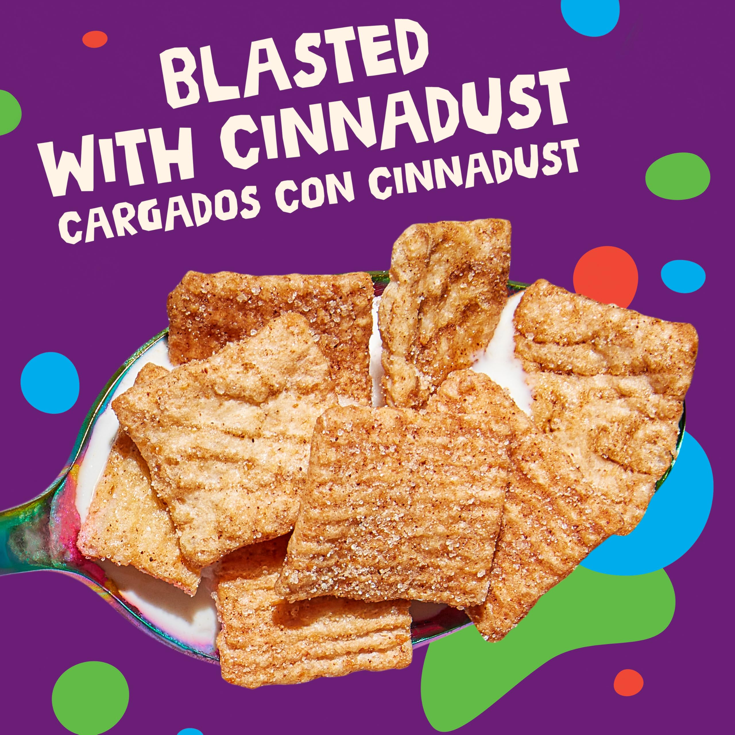 Cinnamon Toast Crunch crispy wheat and rice squares without artificial flavors.